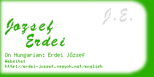 jozsef erdei business card